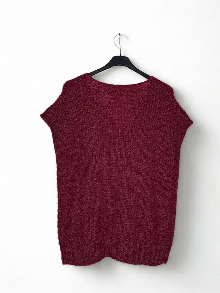 Pull sans manches doux grande taille - photo numéro 4