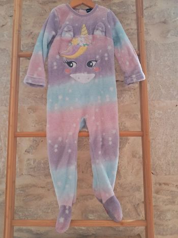 Pyjama multicolore licorne chaud 92cm très bon état