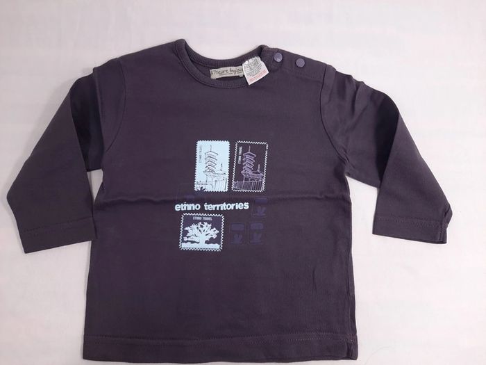 Tee shirt manches longues, à l'heure anglaise,  9 mois