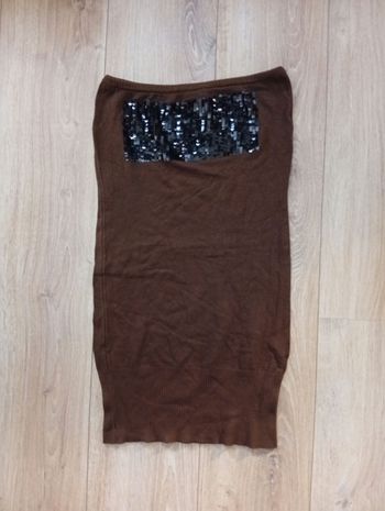 Robe bustier marron t36/38