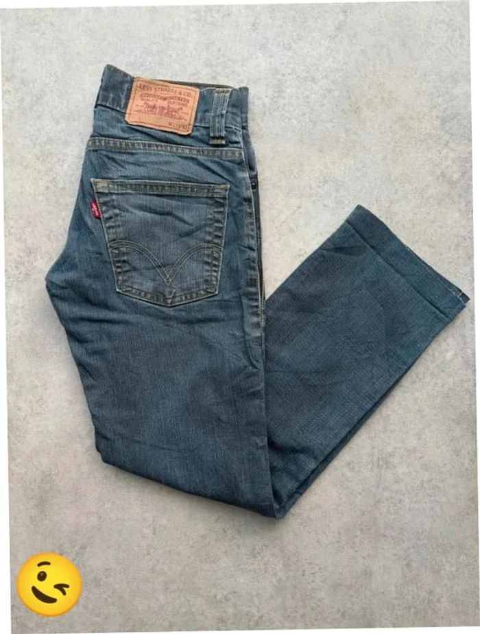 Jeans Levi's 511 W27 FR36 L32 coupe droite bleu Femme women pan687b
