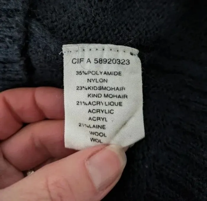Pull laine mohair - Somewhere - taille XS/S - photo numéro 3