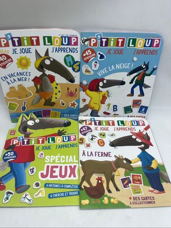 Lot de 4 Livres d'activité Magazine P'tit Loup gommettes imagier neuf avec ses 40 gommettes géantes neuf