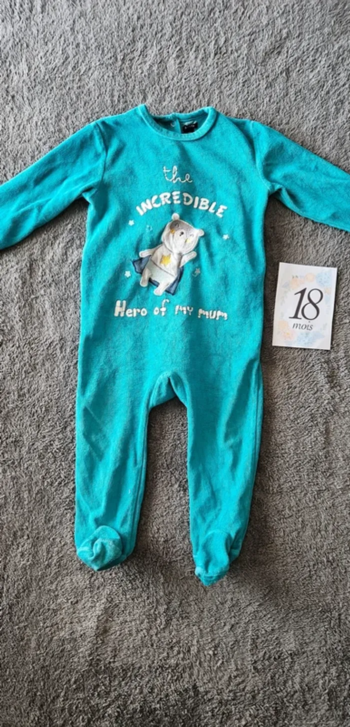 Pyjama 1 pièce chaud 18 mois