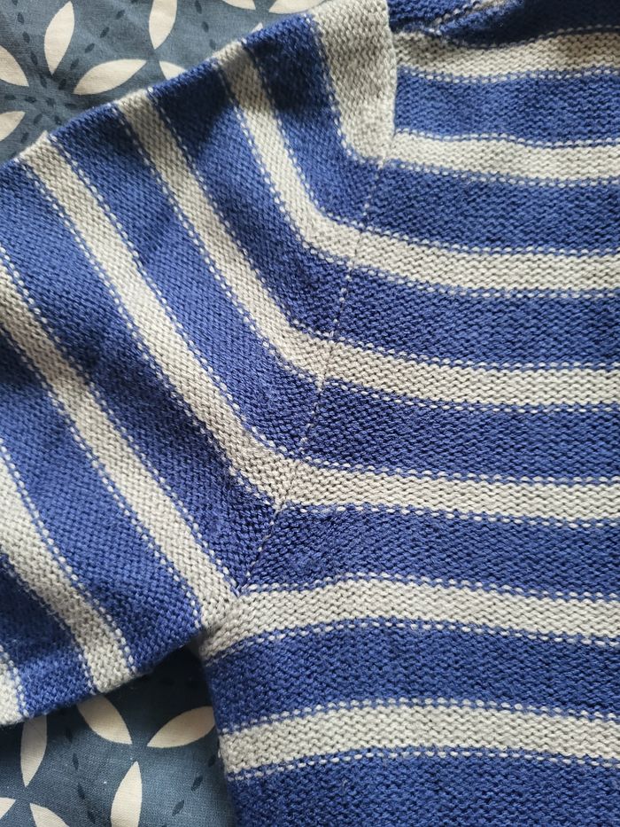 Pull rayé gris et bleu Blancheporte - photo numéro 5