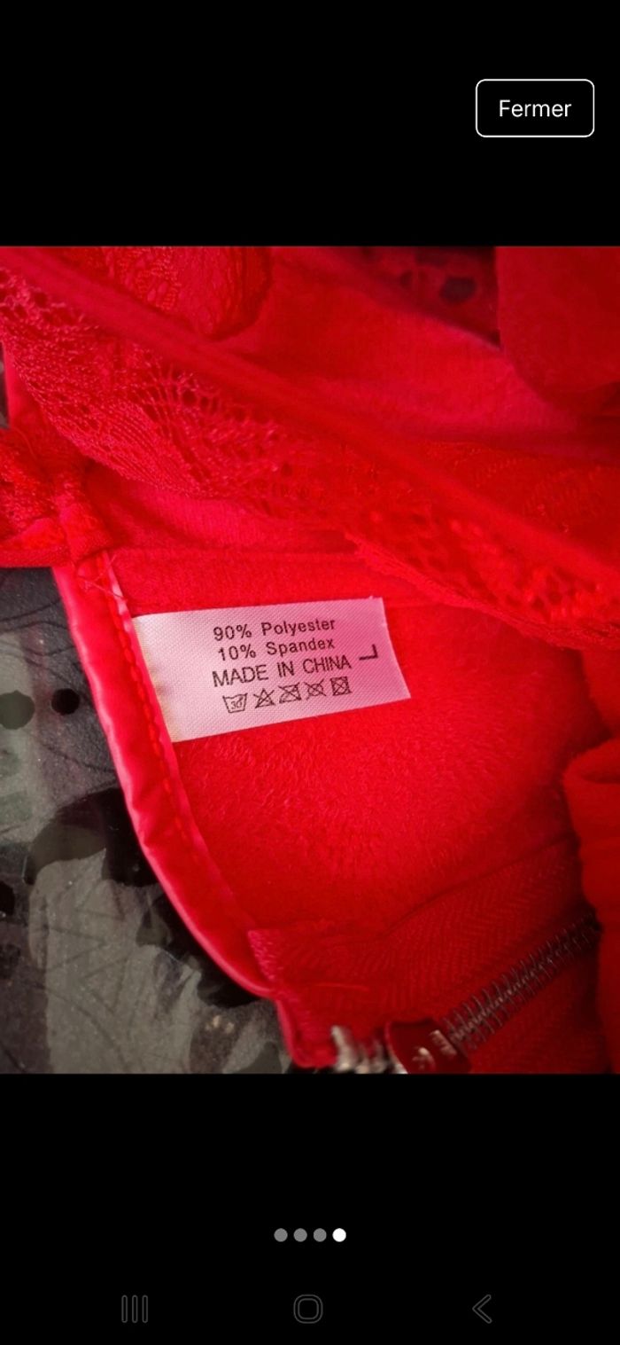Tenu sexy rouge femme taille 40 neuf - photo numéro 4