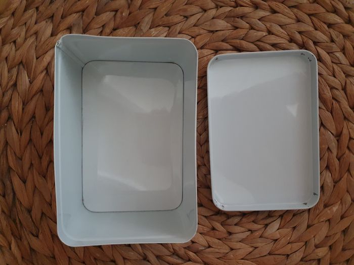 Rare Peluche ours blanc Hauteur 10 cm avec sa boite métal Vert Baudet - photo numéro 7