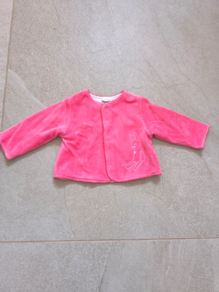 Veste rose p'tit bisou 6 mois