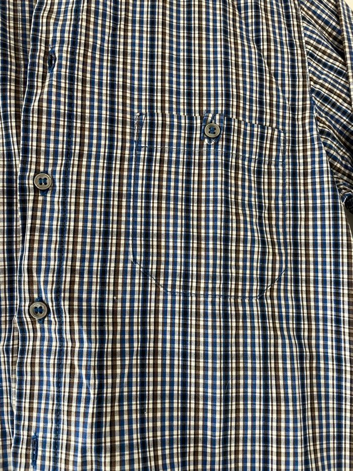 Chemise carreaux sans col - photo numéro 2