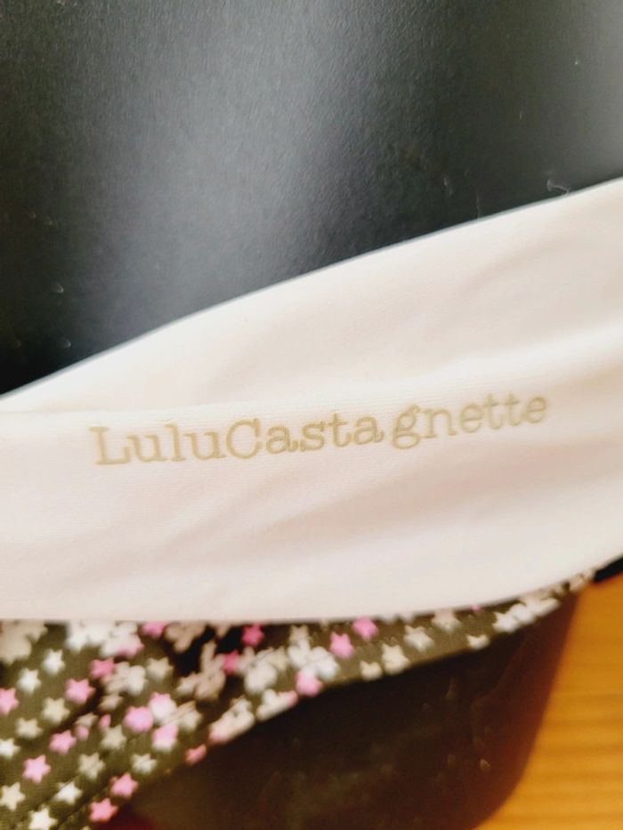 Maillot de bain 2 pièces taille XL 42 Lulu Castagnette fleurs vert rose - photo numéro 9