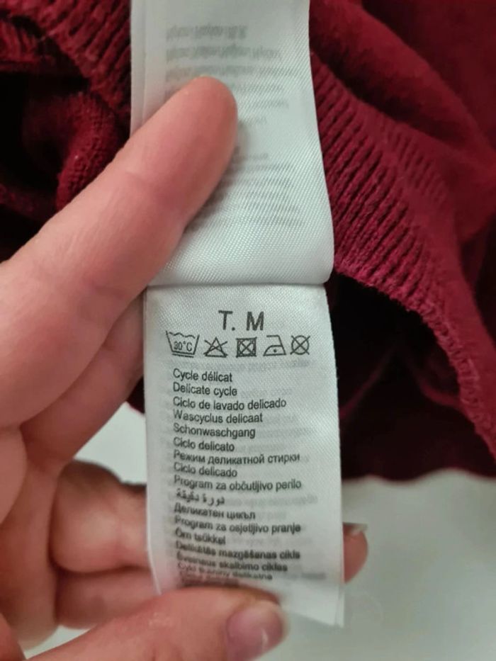 Pull fin taille M rouge - Marque Jules - photo numéro 8