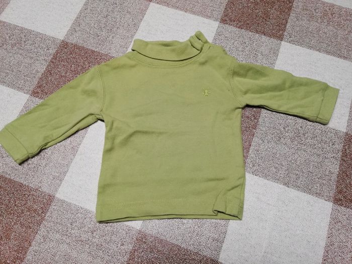 Col roulé 3 mois vert Tex