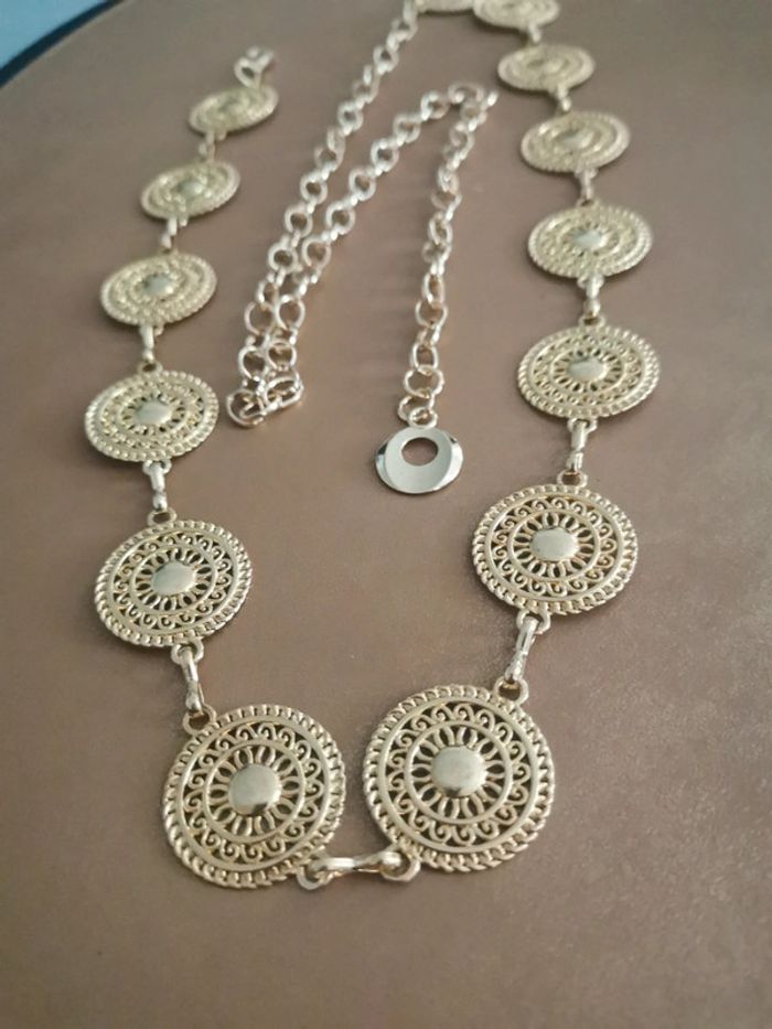 Ceinture Métal femme cercles dorés - photo numéro 2