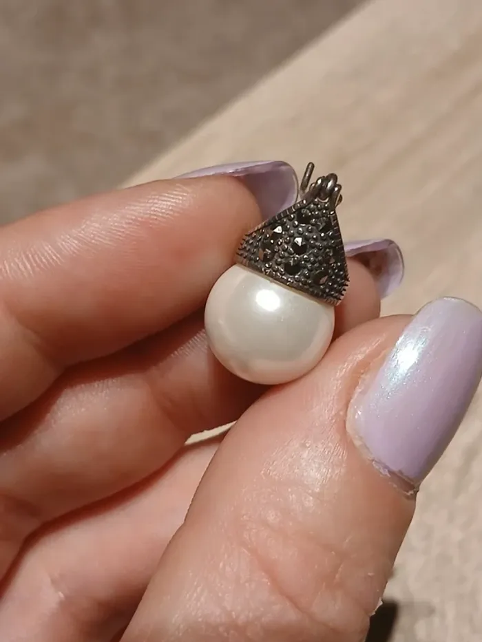 Boucle d oreille perle Argent S 925 - photo numéro 2