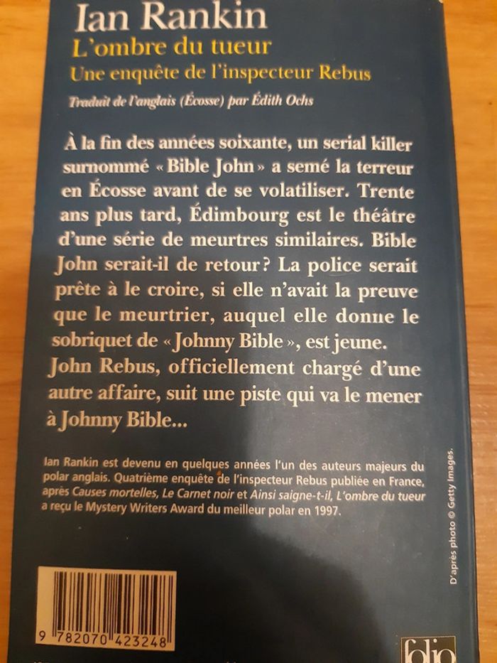 Livre L'ombre du tueur de Ian Rankin - photo numéro 2