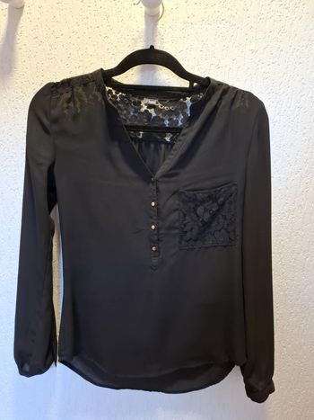 Belle blouse femme Pimkie 38 dos dentelle noire excellent état