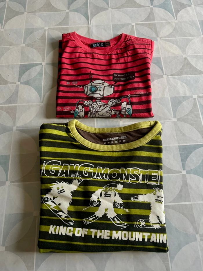 Lot de 2 t shirts - garçon - 6 ans - NKY - en très bon état - photo numéro 4