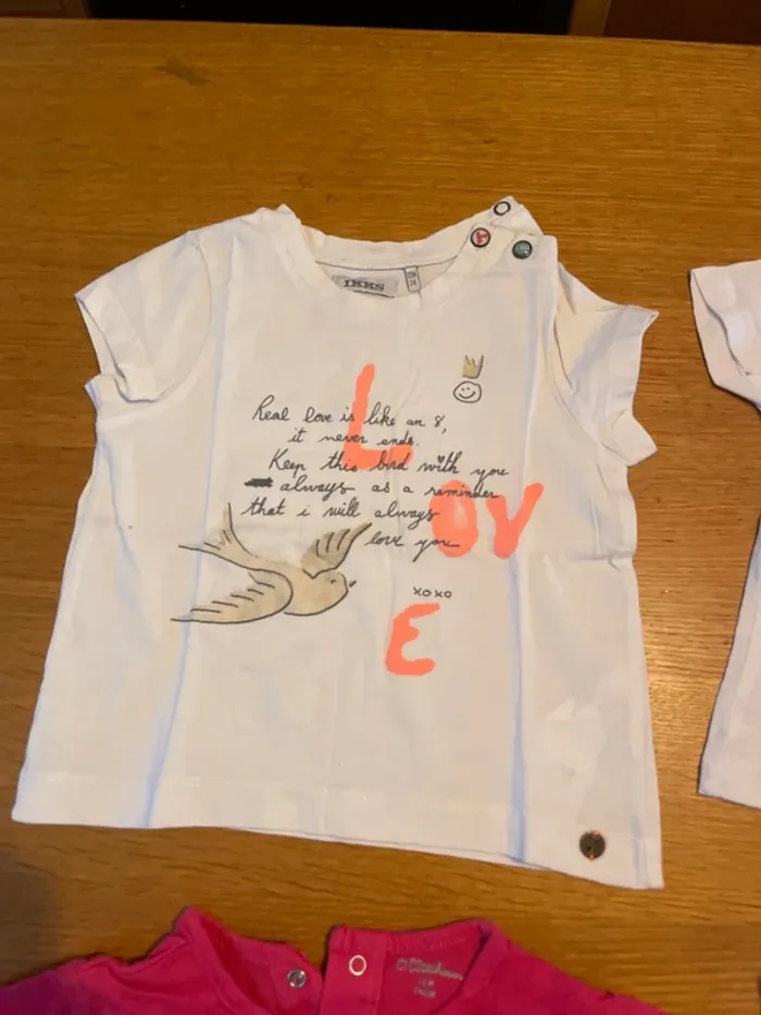 4 tshirts 12 mois fille - photo numéro 4