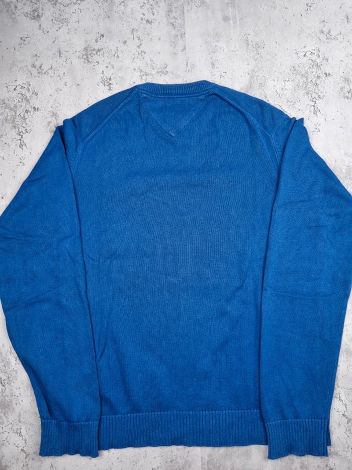 Pull col V Tommy Hilfiger bleu – Taille L Homme - photo numéro 4