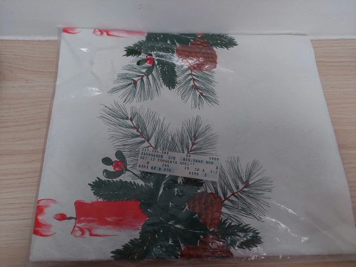 Set nappe de noel en papier vintage kitsch - photo numéro 2