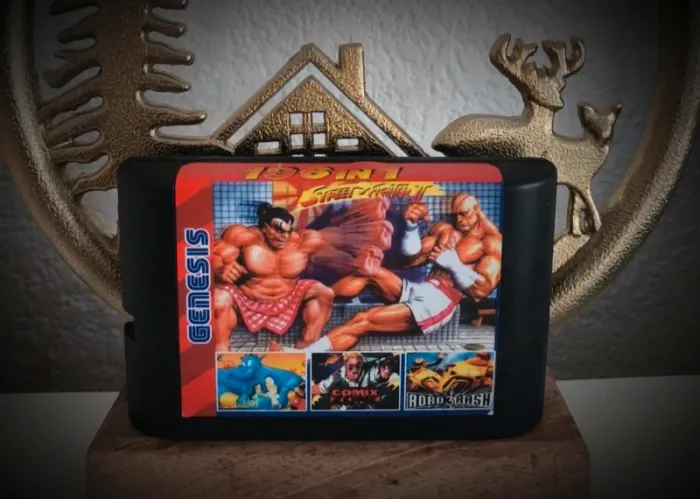 195 jeux Megadrive cartouche R4  jeu Sega Mega Drive lot