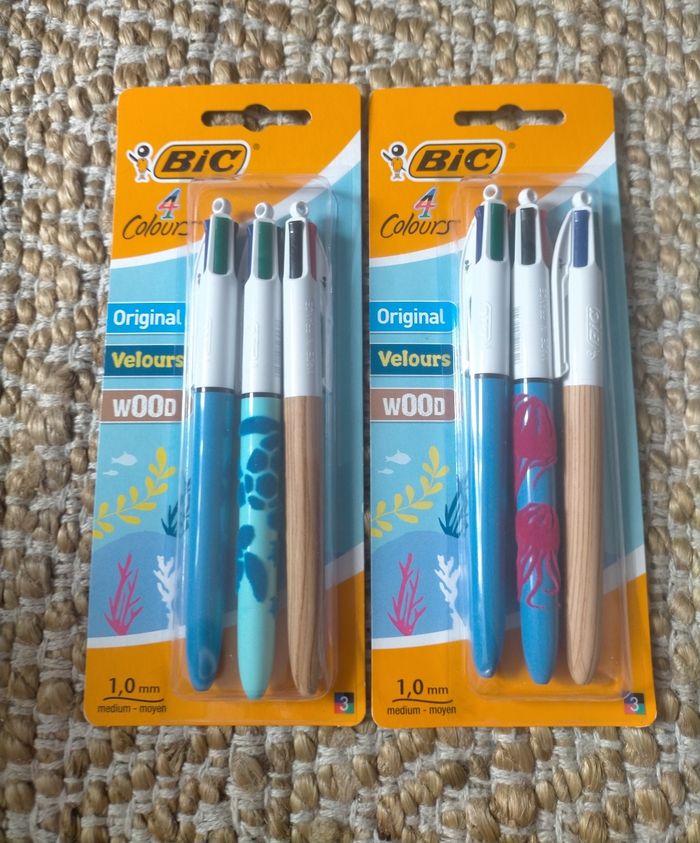 Lot 6 stylos 4 couleurs Bic