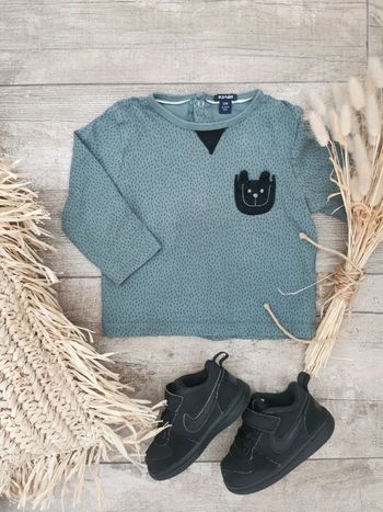🌸Haut manches longues Kiabi 12mois