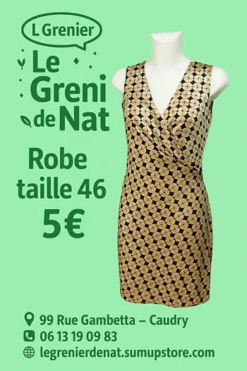 Robe taille 46 noir et blanche