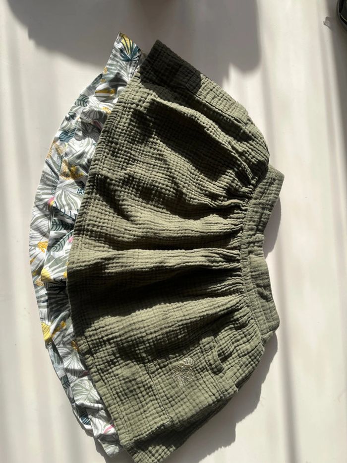 Jupe fille réversible à fleur ou kaki - photo numéro 2