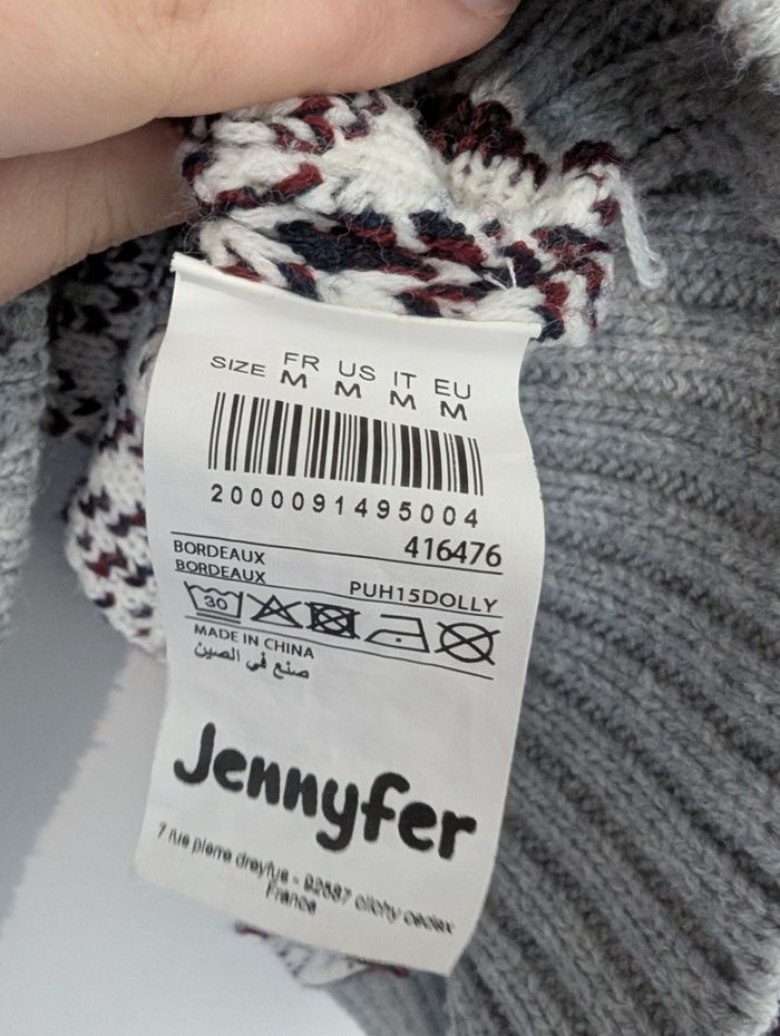 Gillet blanc et bordeaux bohème Jennyfer 38/M femme très bon état - photo numéro 4