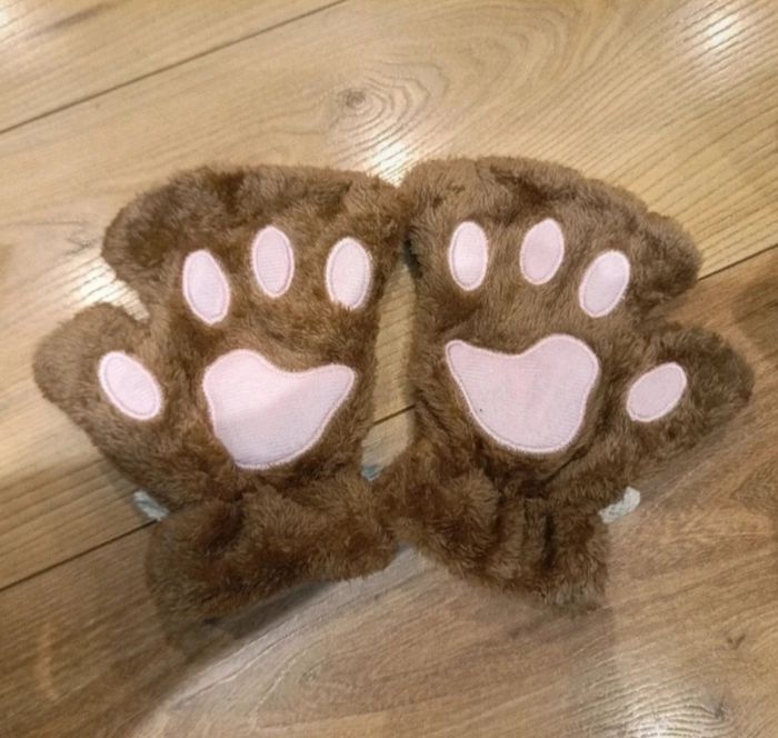 Gants mitaines pattes de chat chien ours - photo numéro 2