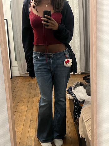 Jean évasé vintage bleu