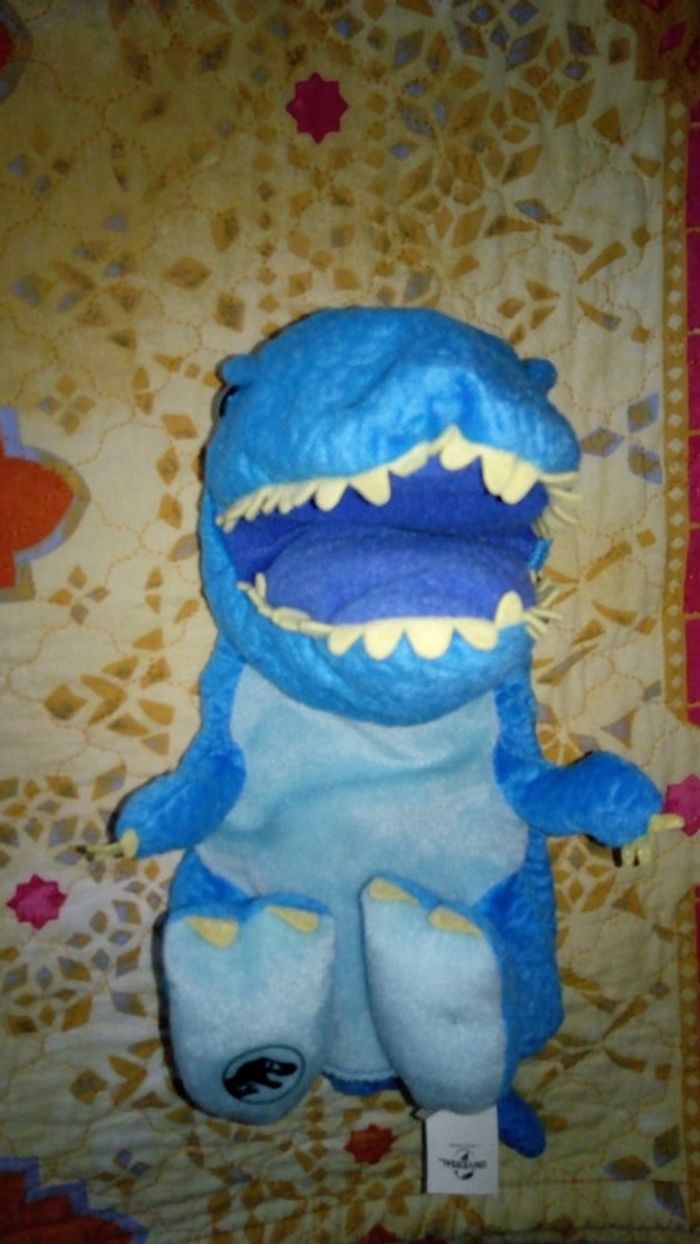 Marionnette Vélociraptor bleu - photo numéro 7