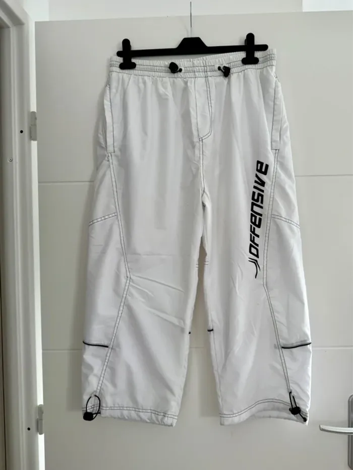 Ensemble jogging survêtement blanc homme man hombre pantalon bermuda - photo numéro 5