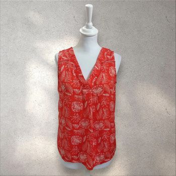Blouse imprimée fluide sans manche taille 36