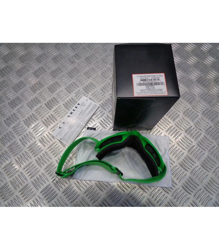 masque moto oakley o frame google green vert mx clear lens cross enduro tout terrain - photo numéro 4