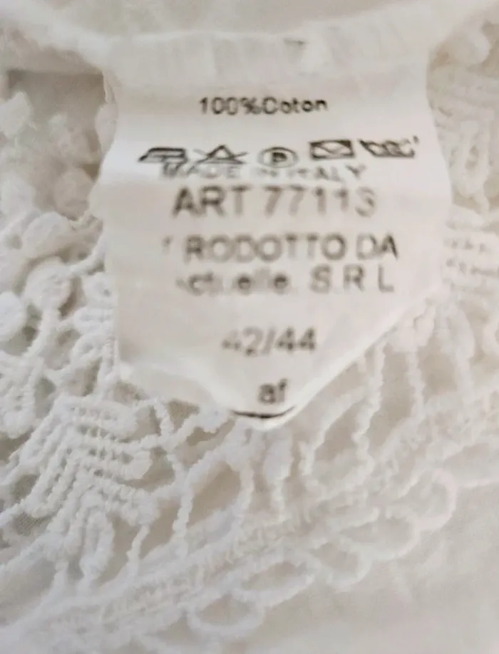 Blouse blanche épaules dénudées dentelle Actuelle Taille 42/44 Neuve - photo numéro 6