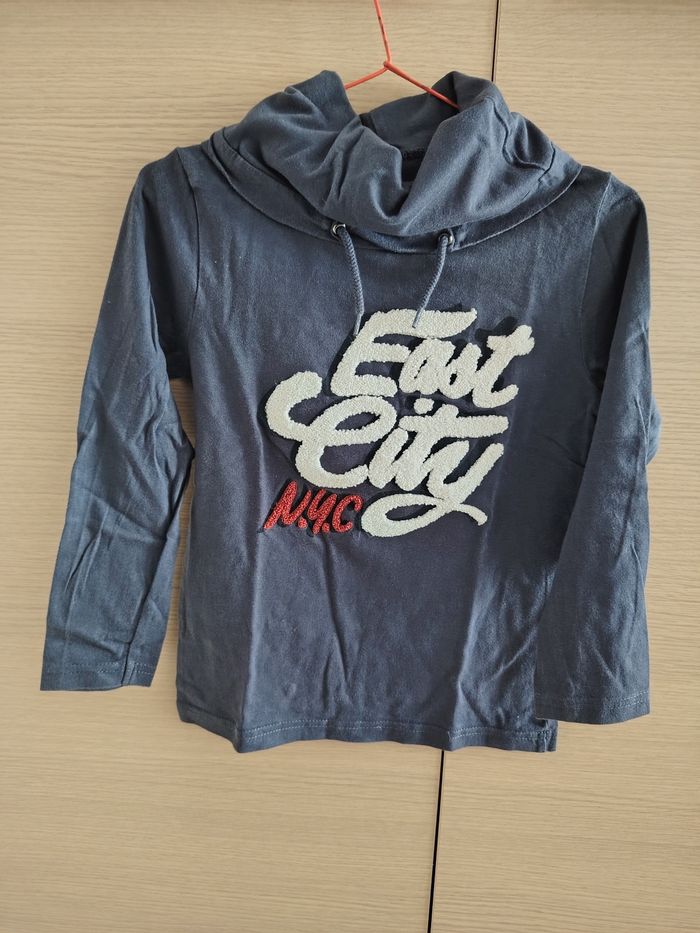 Pull col roulé enfant, Gémo, 6 ans, marine, écritures en relief - photo numéro 6