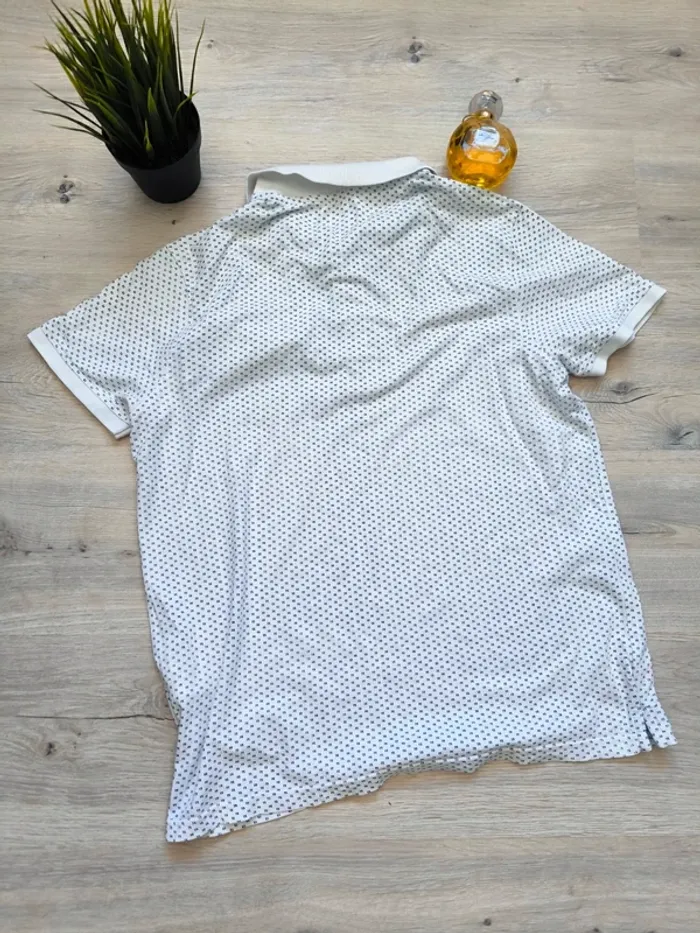 Polo blanc homme motif bleu Fresh Brand M - Très bon état - photo numéro 6