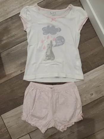 Pyjama 2 pièces (t-shirt + short) - La Halle - 10 ans