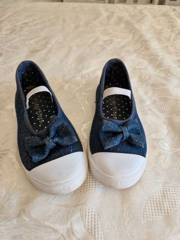 Ballerine bleu marine petit noeud fille