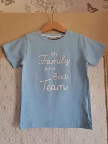 T-shirt garçon 5 ans comme neuf Eldys bleu clair
