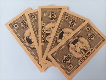 Lot x5 billets de 500 pièce détachée Monopoly édition tricheurs Hasbro gaming #A28