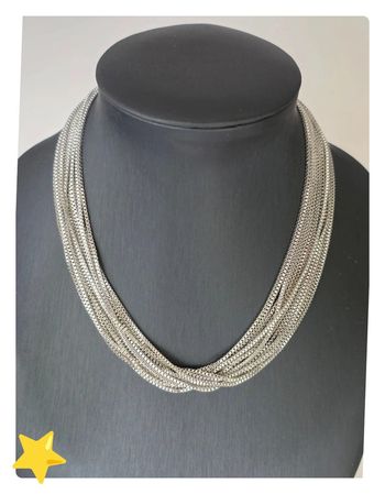 Collier multi chaîne vénitienne acier inoxydable