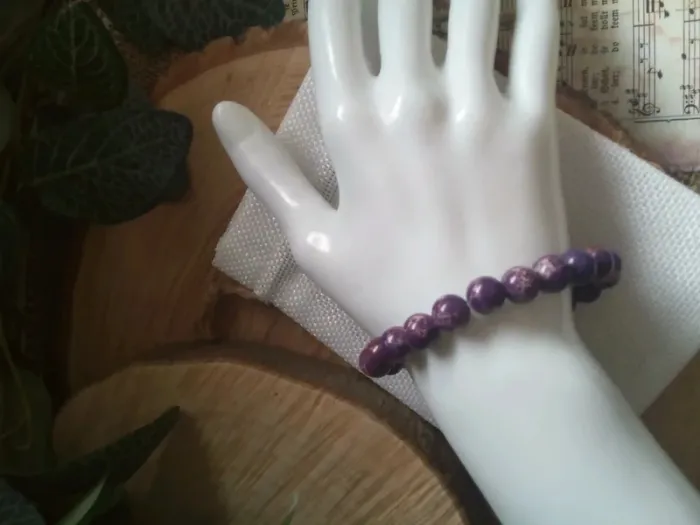 Bracelet en jaspe naturelle - photo numéro 2
