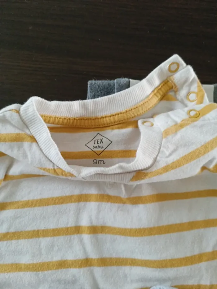 Lot 7 t-shirts manches longues garçon 9 mois 71 cm - photo numéro 5