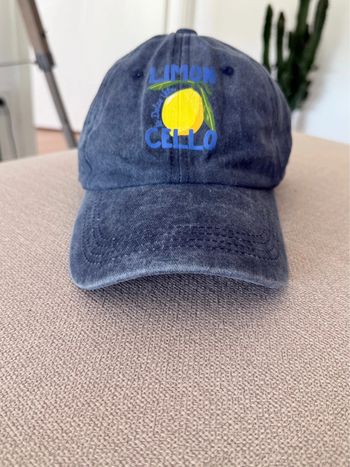 Casquette denim motif citron