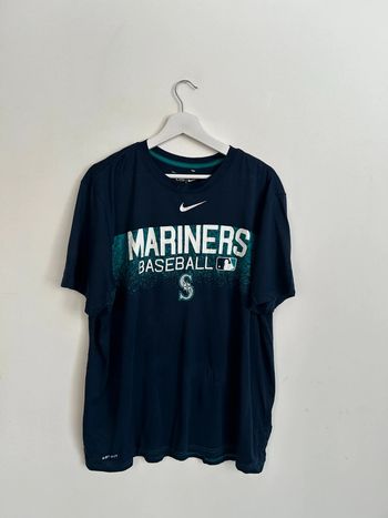 T-shirt Nike Mariners Baseball Marine/Blanc Homme XL | Très Bon État | Sportwear Vintage | TN16