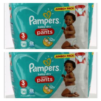 Lot de 160  Couches Pampers Baby Dry Pants  6-11kg Taille 3 Neuf