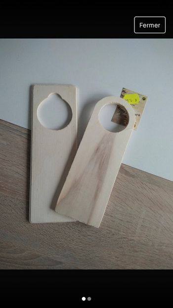 Lot de 2 plaques de porte en bois